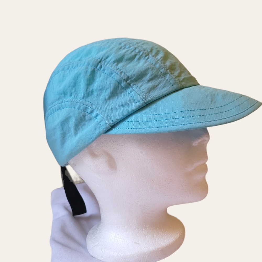 Vintage MEC 100% Nylon Light Blue Adjustable Running Hat O/S